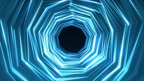 80s Retro tunnel background. 4K Resolution Loop Animation Stock Footage 183707188