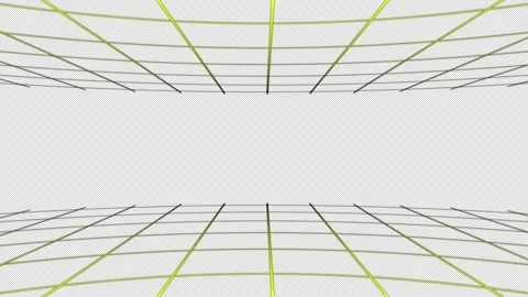 80s Retro Yellow Grid Digital Tunnel Seamless Loop Stock Footage 340193538