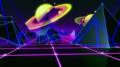 80s Space Abstract Video stock 123288667