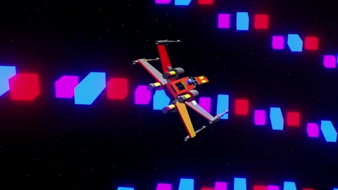 80s Space Ship Vj Vídeo Stock 235338710
