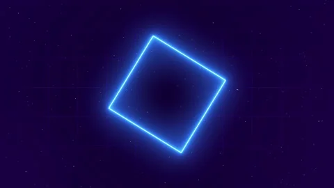 80s style Background Square neon frame Stock-Footage 155065774