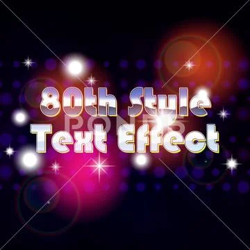 80s Style Chrome Text Effect PSD Template
