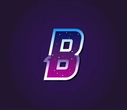 80s Style Retro Sci-Fi Universe Font Vector Stock Illustration