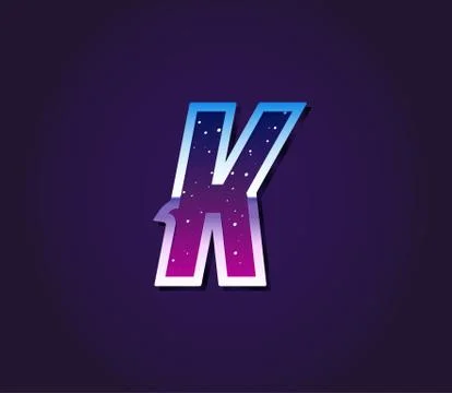 80s Style Retro Sci-Fi Universe Font Vector Stock Illustration