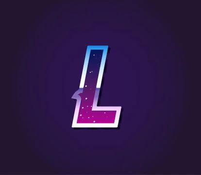 80s Style Retro Sci-Fi Universe Font Vector Stock Illustration