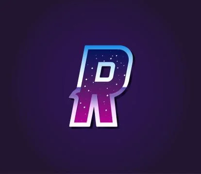 80s Style Retro Sci-Fi Universe Font Vector 스톡 일러스트