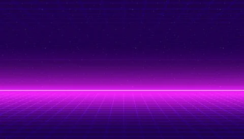 80s Synthwave Grid Ilustración de archivo
