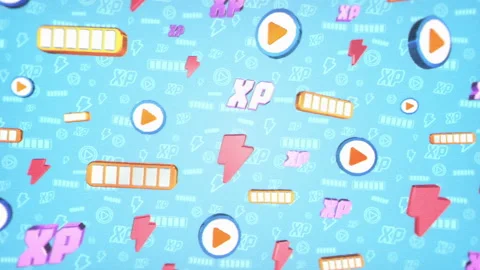 80s Video Game Elements Background Stock Footage 168207109