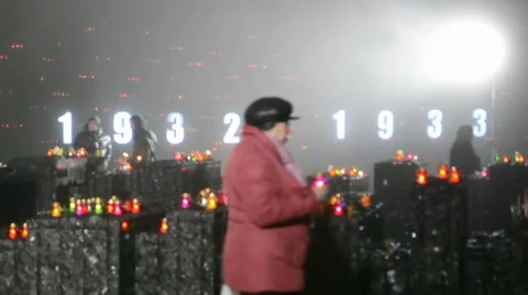 80th anniversary of Starvation (Holodomor) marks in Kiev, Ukraine. Video stock 33688701