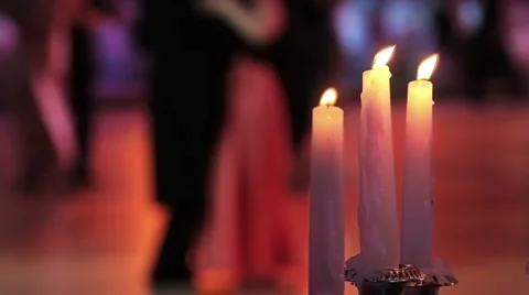 81 Dancing couples against candle Stock Footage 6527260
