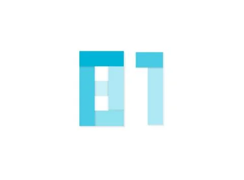81 number, vector logo, paper cut desing font made of blue color tones .Isola Stock Illustration