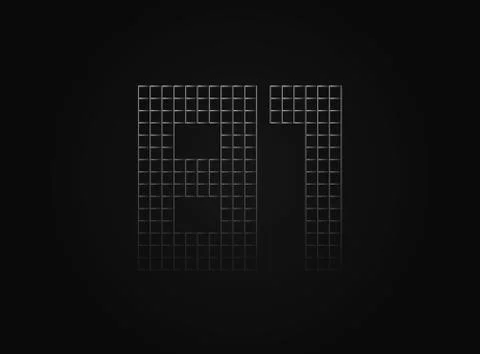 81 vector number made of metal chain link fence. For logo, brand label, desig Illustrazione stock