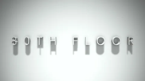 81st Floor 3D title animation with shadows on a white background Vídeos de archivo 295964983