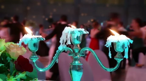 82 Dancing couples against candle Stock Footage 6530925