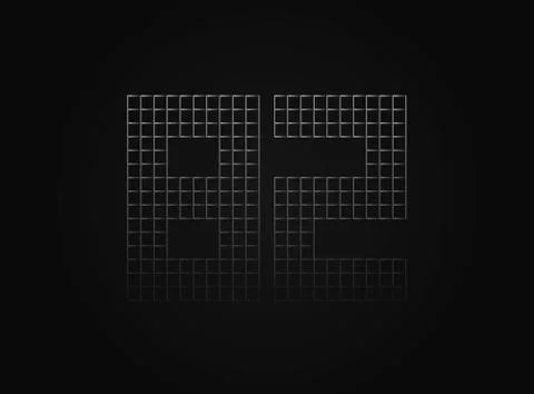 82 vector number made of metal chain link fence. For logo, brand label, desig Stock Illustration