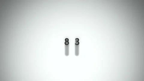 83 3D title animation matte black text on a white background Stock Footage 300715385