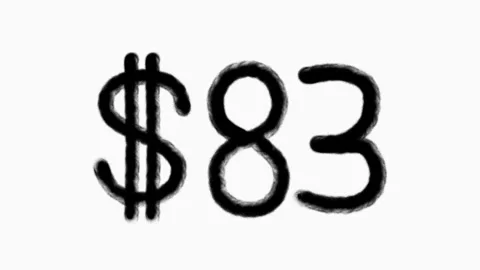 83 Dollar Hand Drawn Animation For Finance Currency Money Business Concept Stock Footage 307345094
