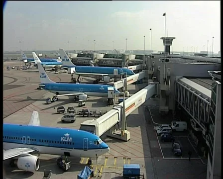 83 planes on airfield Stock Footage 371165