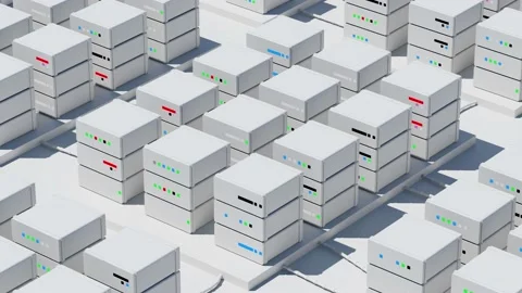 836 - Server animation server bright Camera 2 Stock Footage 168019318