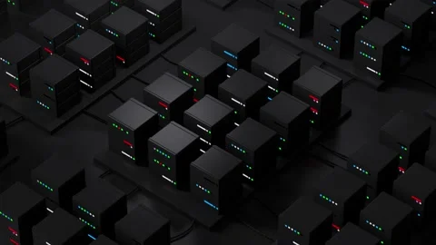 836 - Server animation server dark Camera 1 Stock Footage 168019335
