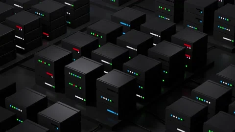 836 - Server animation server dark Camera 2 Stock Footage 168019340