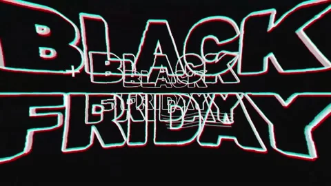 84 Animation Text Glitch Effect Black Friday 库存影片 137015677