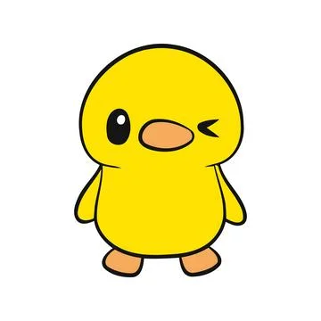 84. Cute Cartoon Duckling Vector Illustration Stock Illustration