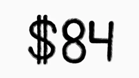 84 Dollar Hand Drawn Animation For Finance Currency Money Business Concept Stock Footage 307345183