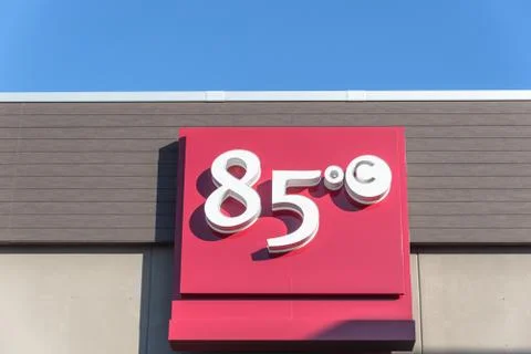 85 C Bakery Cafe founded in 2003 by Wu Cheng-Hsueh Stock Photos