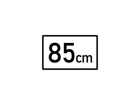 85 centimeters icon vector illustration, 85cm size Stock Illustration