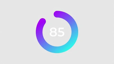 85 eighty-five percent number circle pie diagram chart colorful Stock Footage 151955383