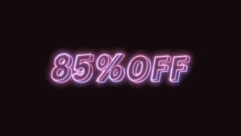 85% OFF Neon Text Seamless Loop with Black Background 4K Stock Footage 311300686