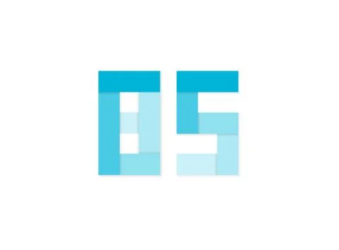 85 number, vector logo, paper cut desing font made of blue color tones .Isola Illustrazione stock