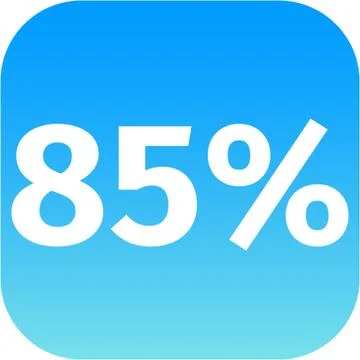 85 percent icon Stock-Illustration