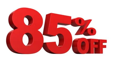 85 Percent Off Stock Illustration