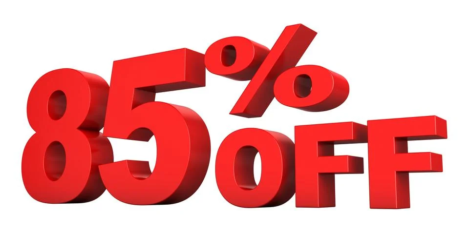 85 Percent Off Stock Illustration