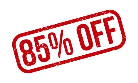 85% Off Rubber Stamp. Red 85% Off Rubber Grunge Stamp Seal Vector Illustratio Illustrazione stock