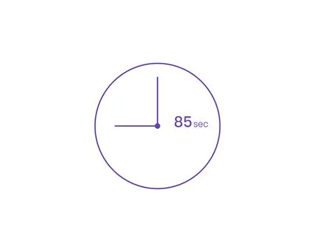 The 85 seconds, Timer 85 sec icon, stopwatch vector icon. Clock and watch, .. イラスト素材