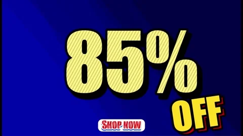85% OFF SHOP NOW - Seamless looping Swing banner text promotion animation effect Stock Footage 288186485
