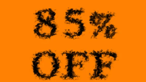85% Off smoke text effect orange isolated background Stock Footage 139611996