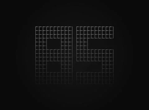 85 vector number made of metal chain link fence. For logo, brand label, desig Stock Illustration
