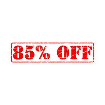 85% off on white background. eighty five Percent Off Promotional Advertising Stock Illustration