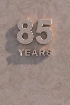 85 years 3d text Stock Illustration