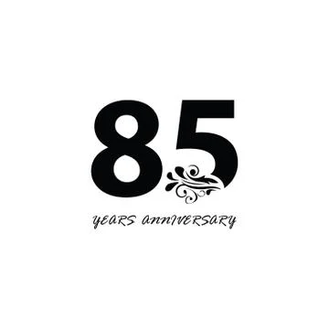 85 years anniversary vector, style  for celebration, logo template Stock Illustration