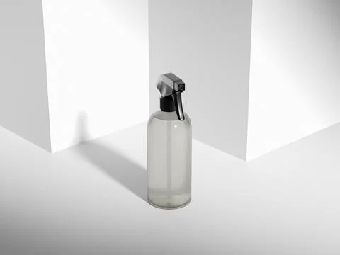 850 ml trigger spray bottle, translucent Cylindrical plastic foggy sprayer Illustrazione stock