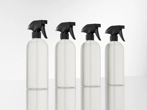 850 ml trigger spray bottle, translucent Cylindrical plastic foggy sprayer Illustrazione stock
