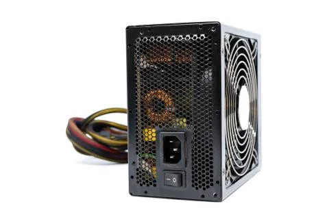 850W Power supply unit with cable and switch I O, black color for full ATX To Stock Photos