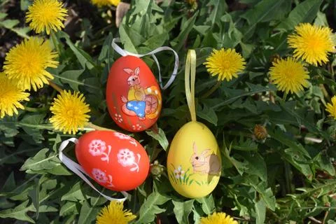 8510-colorful easter eggs Stock Photos