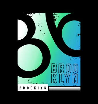 86 BROOKLYN design typography, vector design text illustration, sign, t shirt Stock Illustration