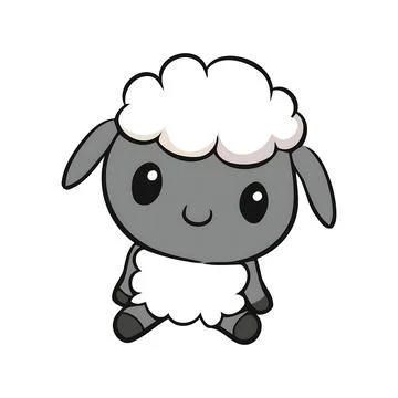 86. Cute Cartoon Sheep Vector Illustration Stock Illustration